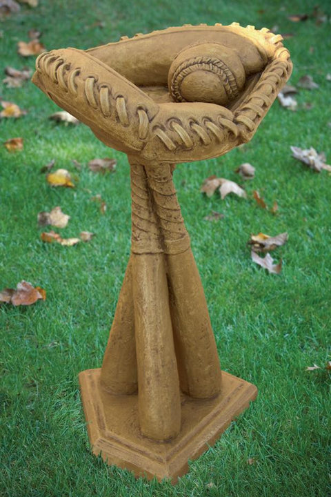 One Piece Batter Up Birdbath