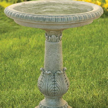 Victorian Fern Leaf Birdbath 28 inch