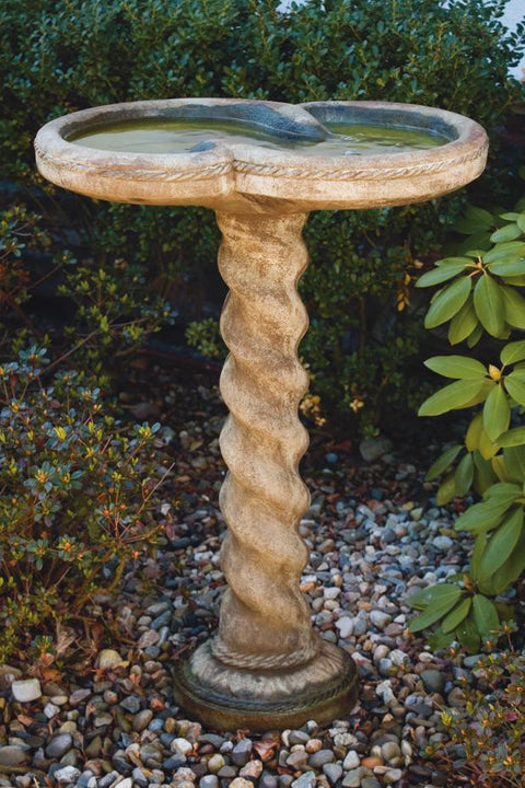 One Piece Spiral Birdbath