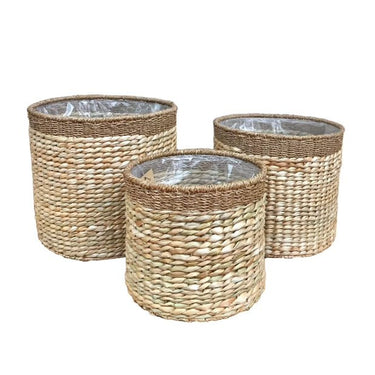 Buri Natual Baskit with Handle