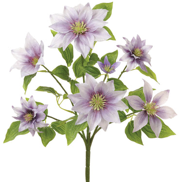 Faux Clematis Bush Lavender - 14.5 inch