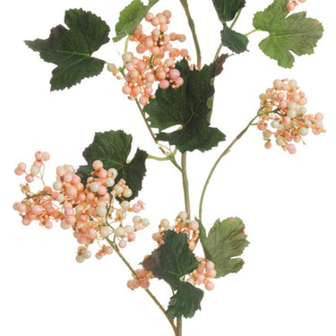 Faux Berry Spray Pink/Cream - 41 inch
