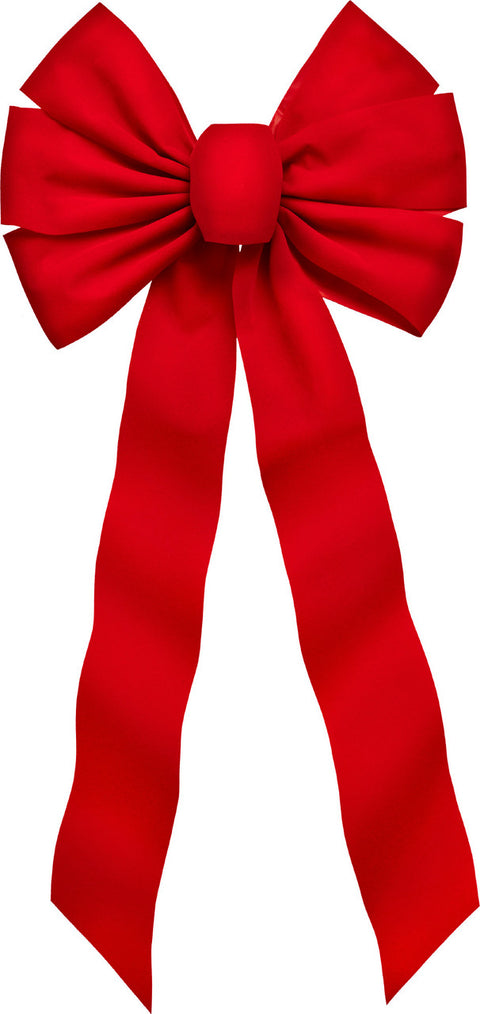 Red Velvet Bow - 7 Loop 12"X26"