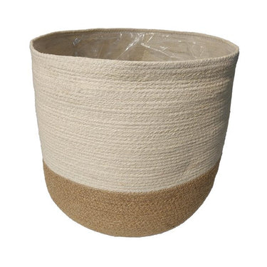 Jute Natural/White Basket
