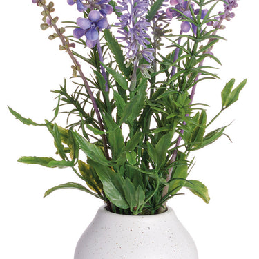 Faux Lavender in Ceramic Vase Purple/Lavender - 12 inch