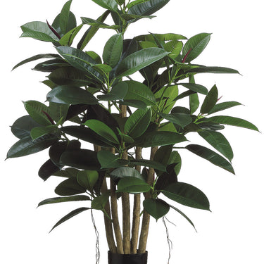 Faux Rubber Leaf Plant in Pot Green - 39 inch