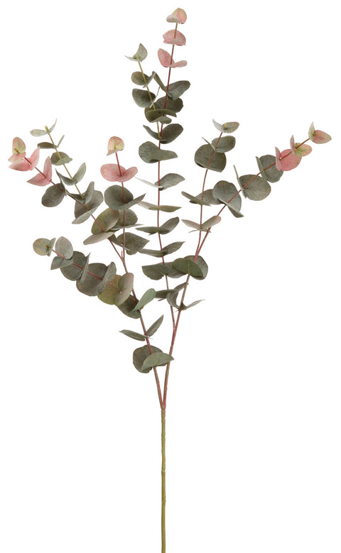 Faux Eucalyptus Spray Green/Burgundy - 40 inch