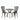 Matte Black Empress Bistro Set