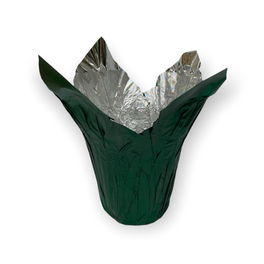 Green Carta Foil Pot Cover - 6 inch
