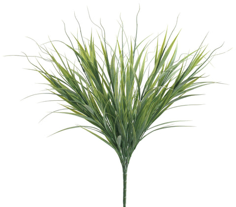 Faux Grass Bush Two Tone Green - 20 inch
