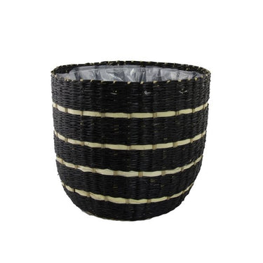 Seagrass black Pinstripe Basket