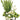Faux Tulip/Apple/Bells of Ireland in Oval Vase Green White - 35 inch