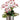 Faux Bird's Nest Leaf & Phalaenopsis White Orchid in Silver Ball - 25 inch