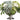 Faux Hyrdangea/Ranunculus/Sedum in Aluminum Bowl Blue/Green - 12 inch