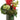 Faux Protea/ Bromeliad/Grass in Glass Vase Red/Green - 24.5 inch
