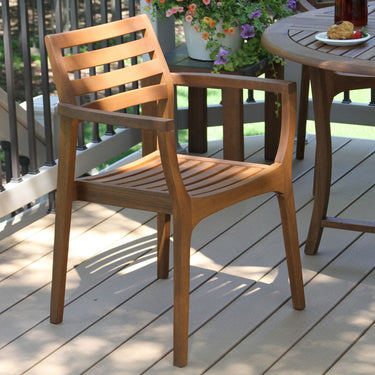 Eucalyptus Danish Stacking Arm Chair
