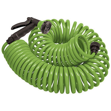 Orbit Coil Hose/Nozzle-Green - 25 Ft