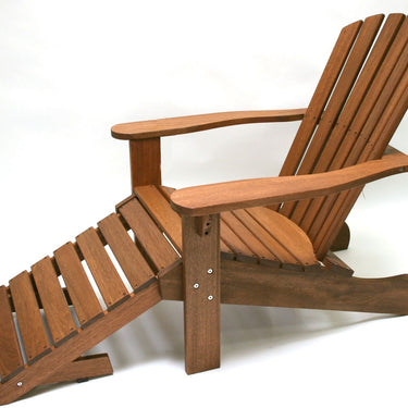 Patio Seating - Eucalyptus Adirondack Chair With Ottoman