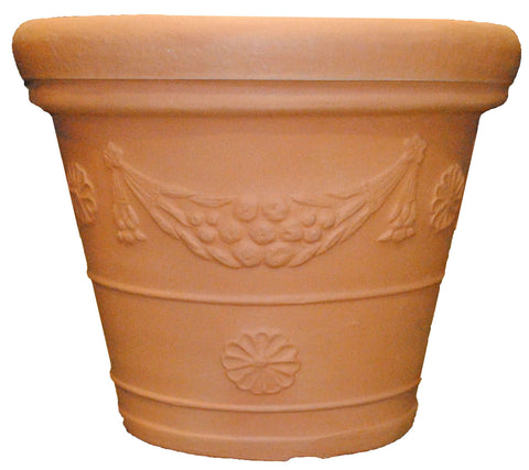 22 inch plastic planter Tusco Garland Planter Terra Cotta Plastic