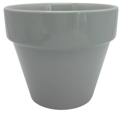 Glazed Ceramic Electric Pot Grey - 4 inch