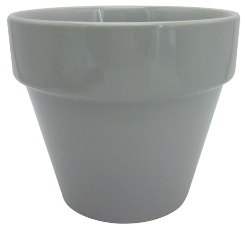 Glazed Ceramic Electric Pot Grey - 7.5 inch