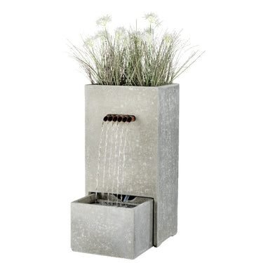 Lightweight Rectangle Grey Spill Fountain Small