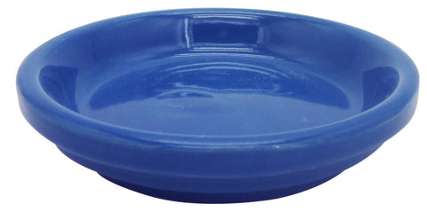 blue ceramic plant saucer Glazed Ceramic Electric Saucer Twilight Blue