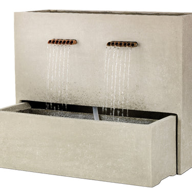 Lightweight Rectangle Grey Spill Fountain Wide
