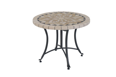 Patio Seating - 24" Spanish Marble Accent Table - 24 inch
