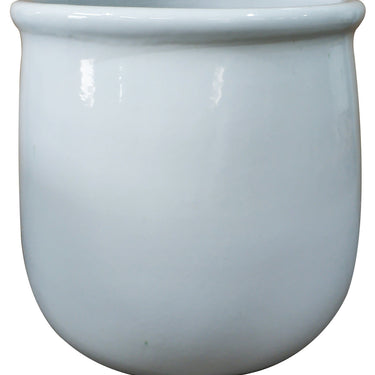 Glazed Ceramic Sack Planter White - 16 inch