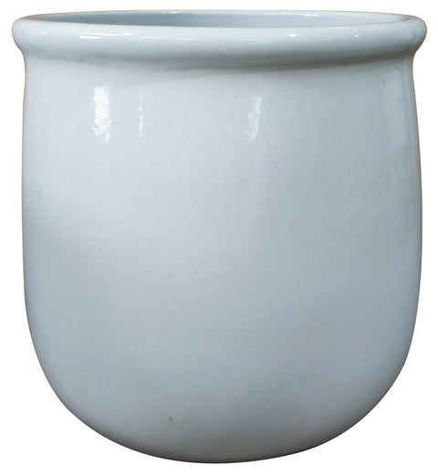 glazed ceramic flower pots Glazed Ceramic Sack Planter White