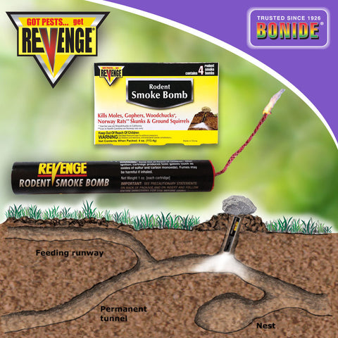 REVENGE® Rodent Smoke Bombs - 4 pack