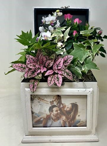 8 inch Orchid Garden Photo Frame